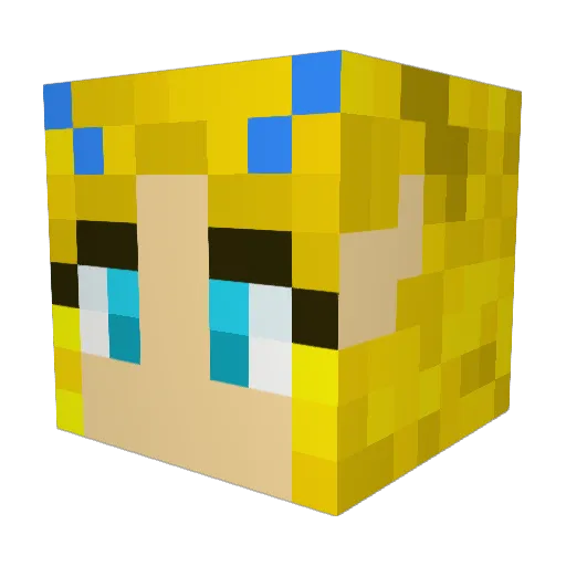 Mlle_Rose Minecraft avatar head, 3D render
