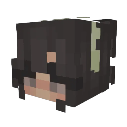 Mlleeem Minecraft avatar head, 3D render