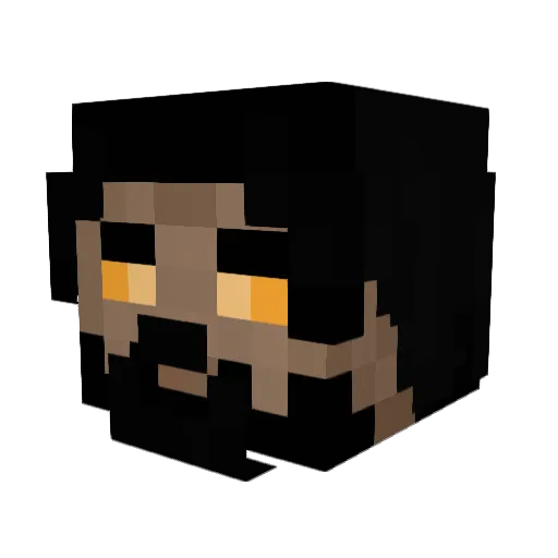Mllken Minecraft avatar head, 3D render