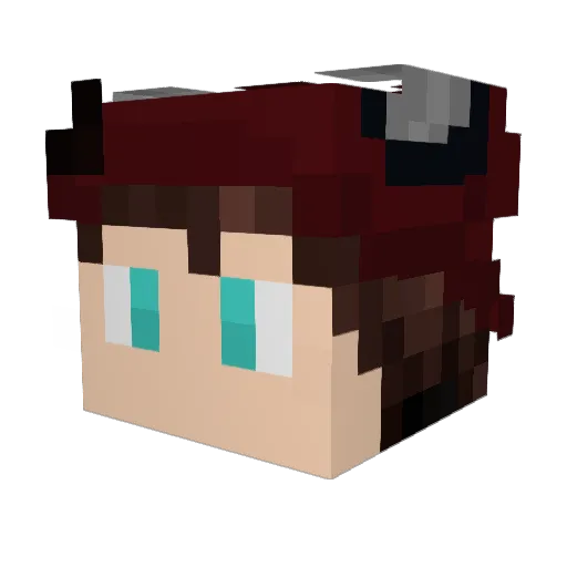 MlodyBako Minecraft avatar head, 3D render