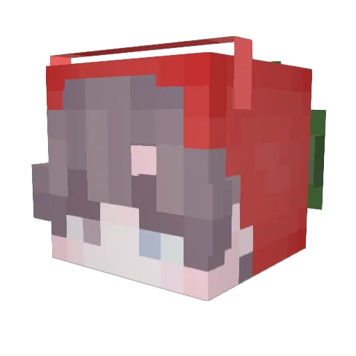Mlody_ToMato Minecraft avatar head, 3D render