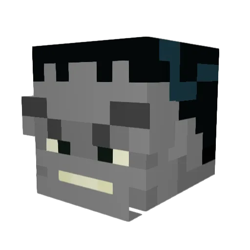 Mluera Minecraft avatar head, 3D render
