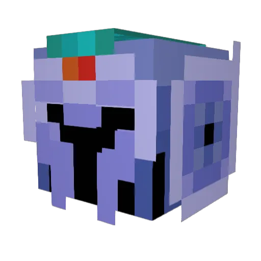 Mlugy Minecraft avatar head, 3D render