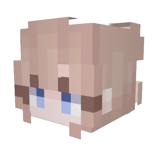 Mlwc Minecraft avatar head, 3D render