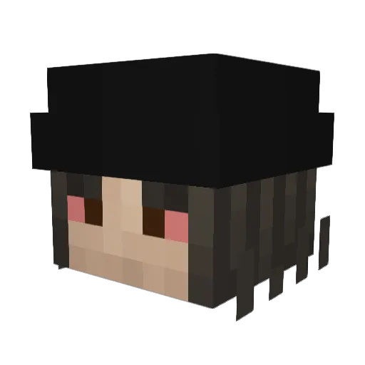 MlyneqYT Minecraft avatar head, 3D render