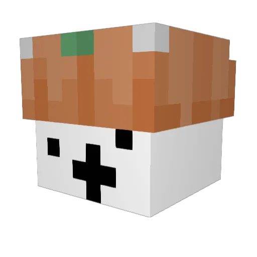 Mlyq Minecraft avatar head, 3D render