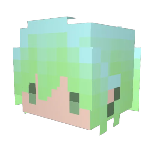 MlyuL Minecraft avatar head, 3D render