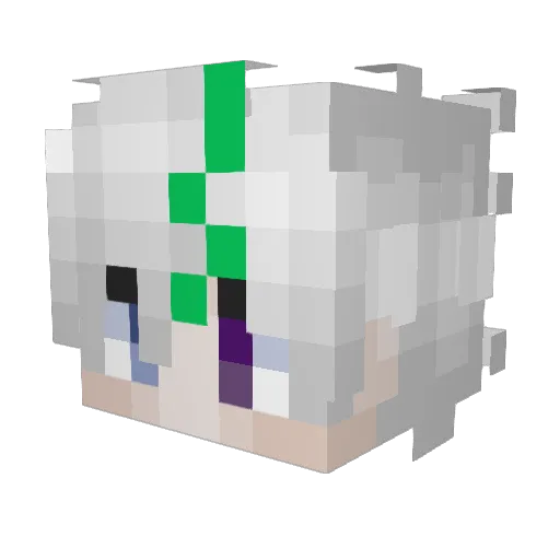 Mlz10 Minecraft avatar head, 3D render
