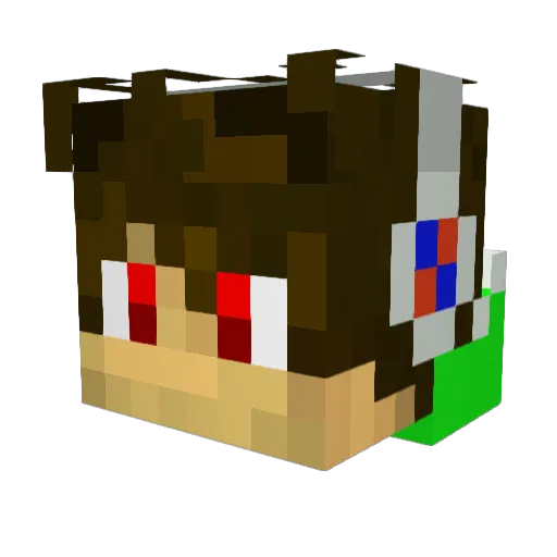 MmAtR Minecraft avatar head, 3D render