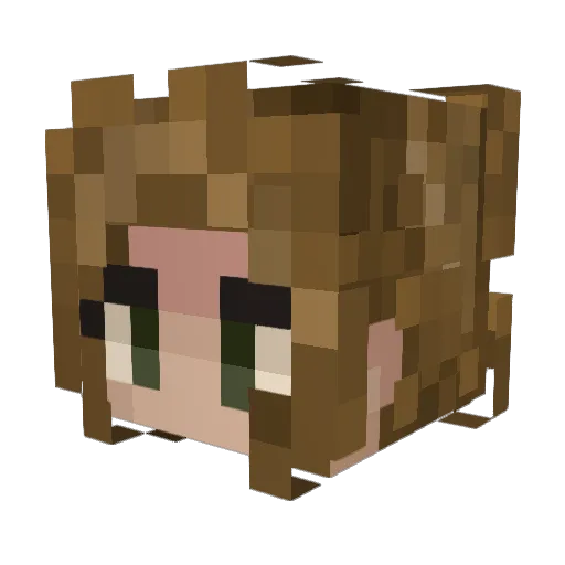 MmathildaA Minecraft avatar head, 3D render