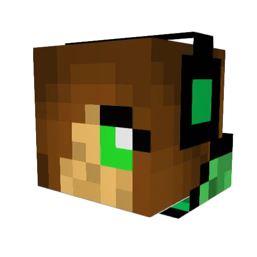 Mmay Minecraft avatar head, 3D render