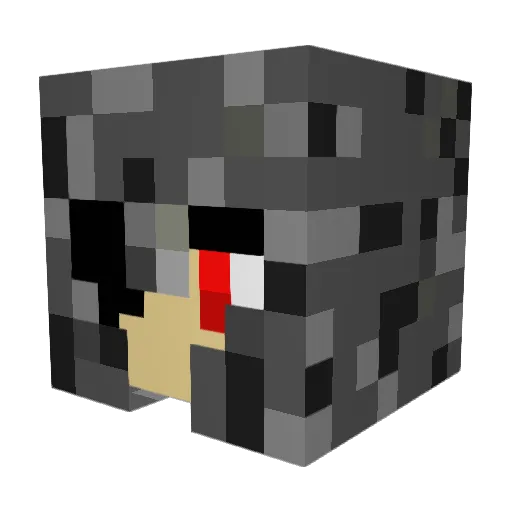 Mmccool Minecraft avatar head, 3D render