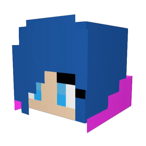 MmeAndi999 Minecraft avatar head, 3D render