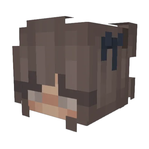 Mme_Kiks Minecraft avatar head, 3D render