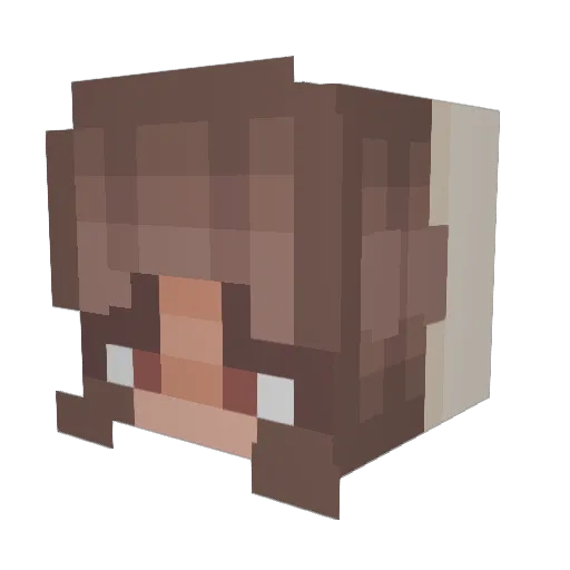 MmmPenguins Minecraft avatar head, 3D render