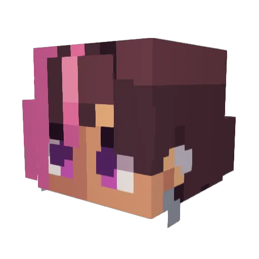Mmmbagels Minecraft avatar head, 3D render