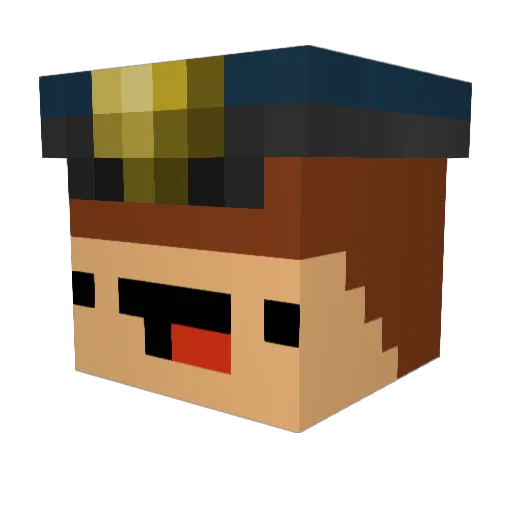 Mmmbbbrraainnss Minecraft avatar head, 3D render