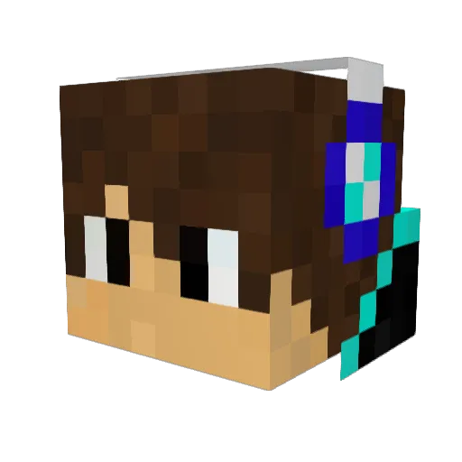 Mmmtw Minecraft avatar head, 3D render