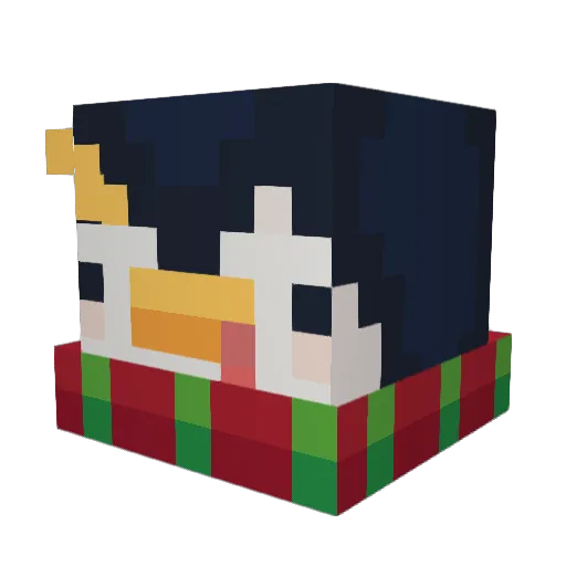 Mmoe_ Minecraft avatar head, 3D render