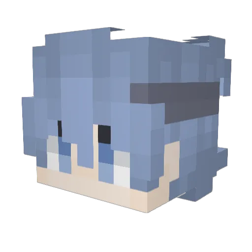 Mmoiyamo Minecraft avatar head, 3D render