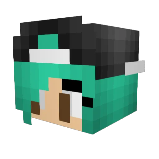 Mmoni Minecraft avatar head, 3D render