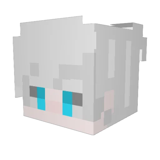 Mmoonshi Minecraft avatar head, 3D render