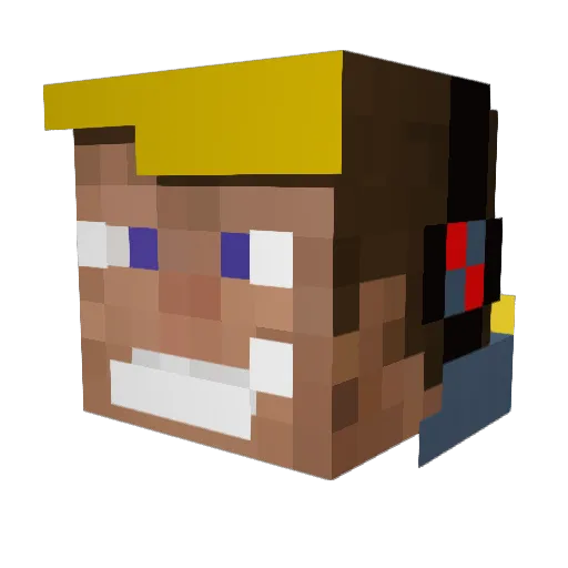 Mmoser Minecraft avatar head, 3D render