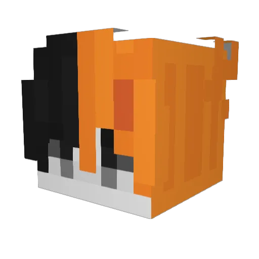 Mmroku Minecraft avatar head, 3D render