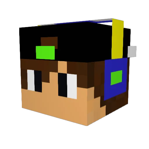 MnGXxReApErZxX Minecraft avatar head, 3D render