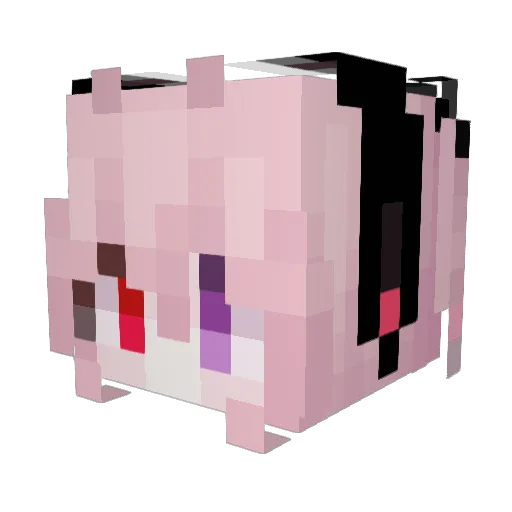 MnLls Minecraft avatar head, 3D render