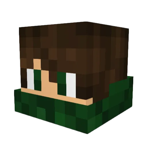 MnMzZx Minecraft avatar head, 3D render