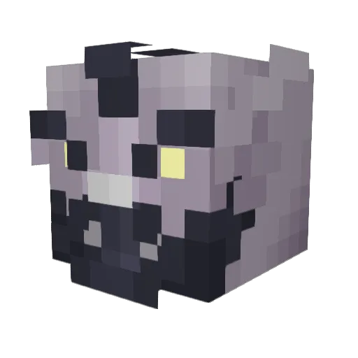 Mnang Minecraft avatar head, 3D render