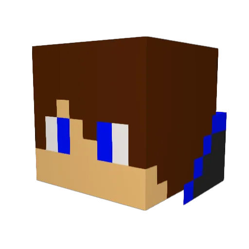 Mnat69 Minecraft avatar head, 3D render