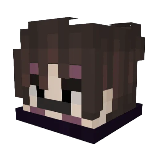 Mnekk Minecraft avatar head, 3D render