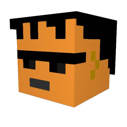MnemonicEnigma Minecraft avatar head, 3D render