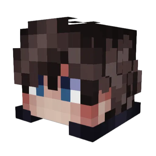 Mnemonic__ Minecraft avatar head, 3D render