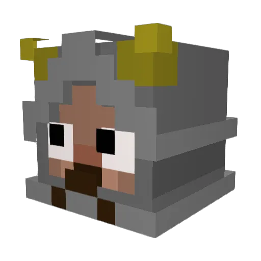 Mnetoz Minecraft avatar head, 3D render