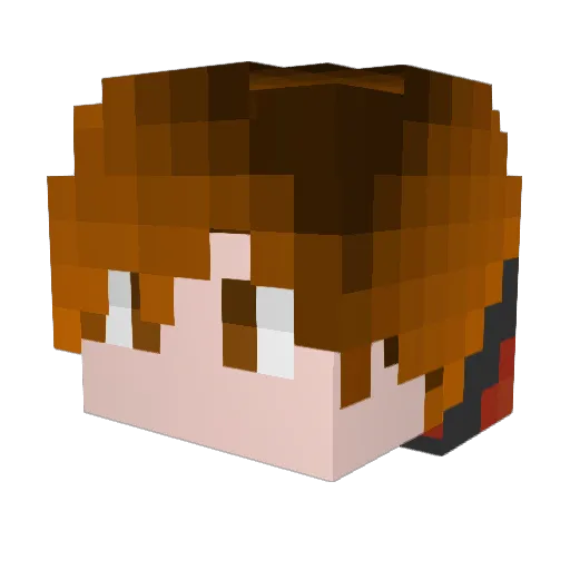 Mngo_ Minecraft avatar head, 3D render