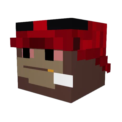 Mnich05 Minecraft avatar head, 3D render