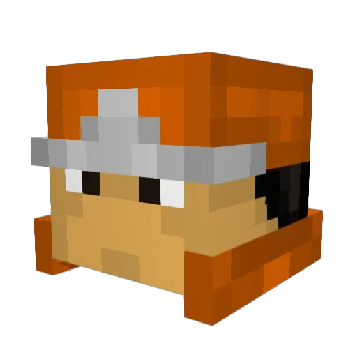 MnkyDPffy Minecraft avatar head, 3D render