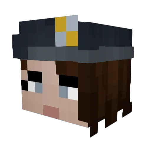 Mnly Minecraft avatar head, 3D render