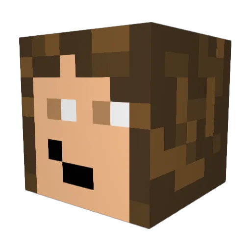 Mnms16 Minecraft avatar head, 3D render