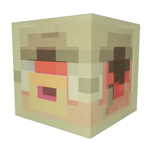 Mnns7_ Minecraft avatar head, 3D render