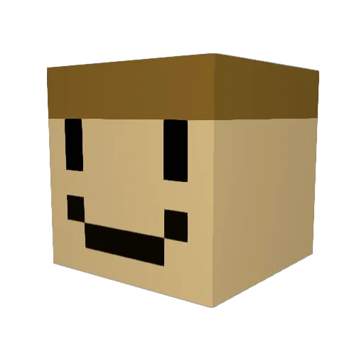 Mo0Craft Minecraft avatar head, 3D render