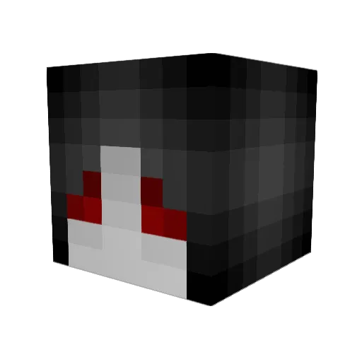 Mo0k Minecraft avatar head, 3D render