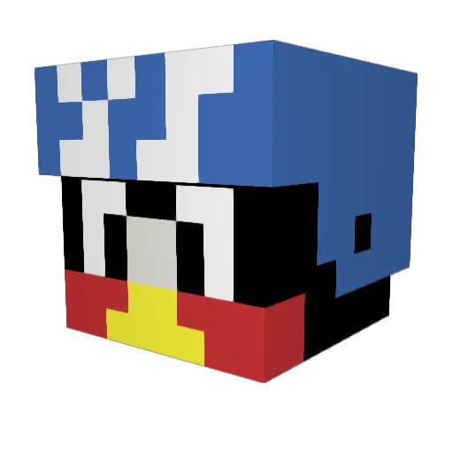 Mo0nBurst Minecraft avatar head, 3D render