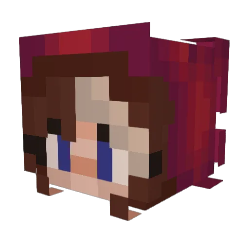Mo0n_Luvr Minecraft avatar head, 3D render