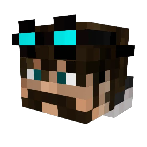 Mo0oisey Minecraft avatar head, 3D render