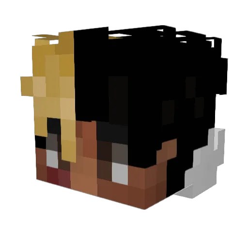 Mo0rBy Minecraft avatar head, 3D render