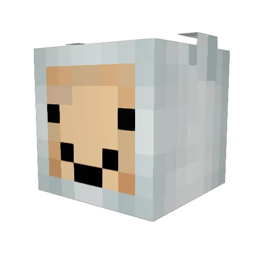 Mo0z3d Minecraft avatar head, 3D render